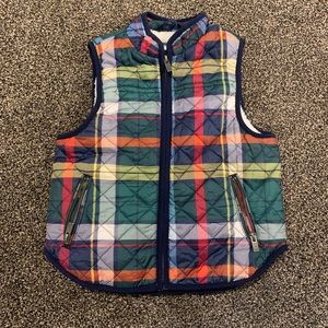 Gap, Girls size 6/6X fleece lined plaid vest.